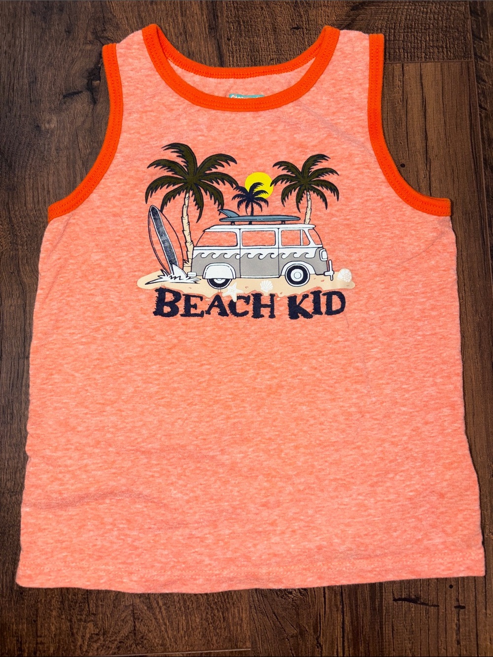 Garanimals Orange 'Beach Kid' Tank Top with Surf Van Graphic